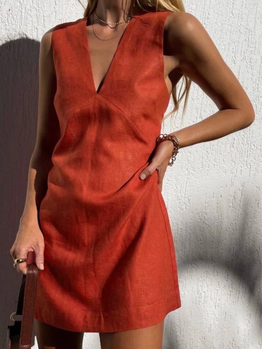Commense Women's Red Casual-dresses
